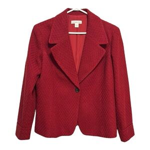 Coldwater Creek Wool Blend Textured Blazer Jacket